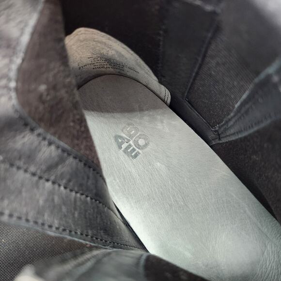 Abeo Melanie Metatarsal Short Boots Size 9.5 Black Oiled Leather Side Zip Bootie - Picture 6 of 9